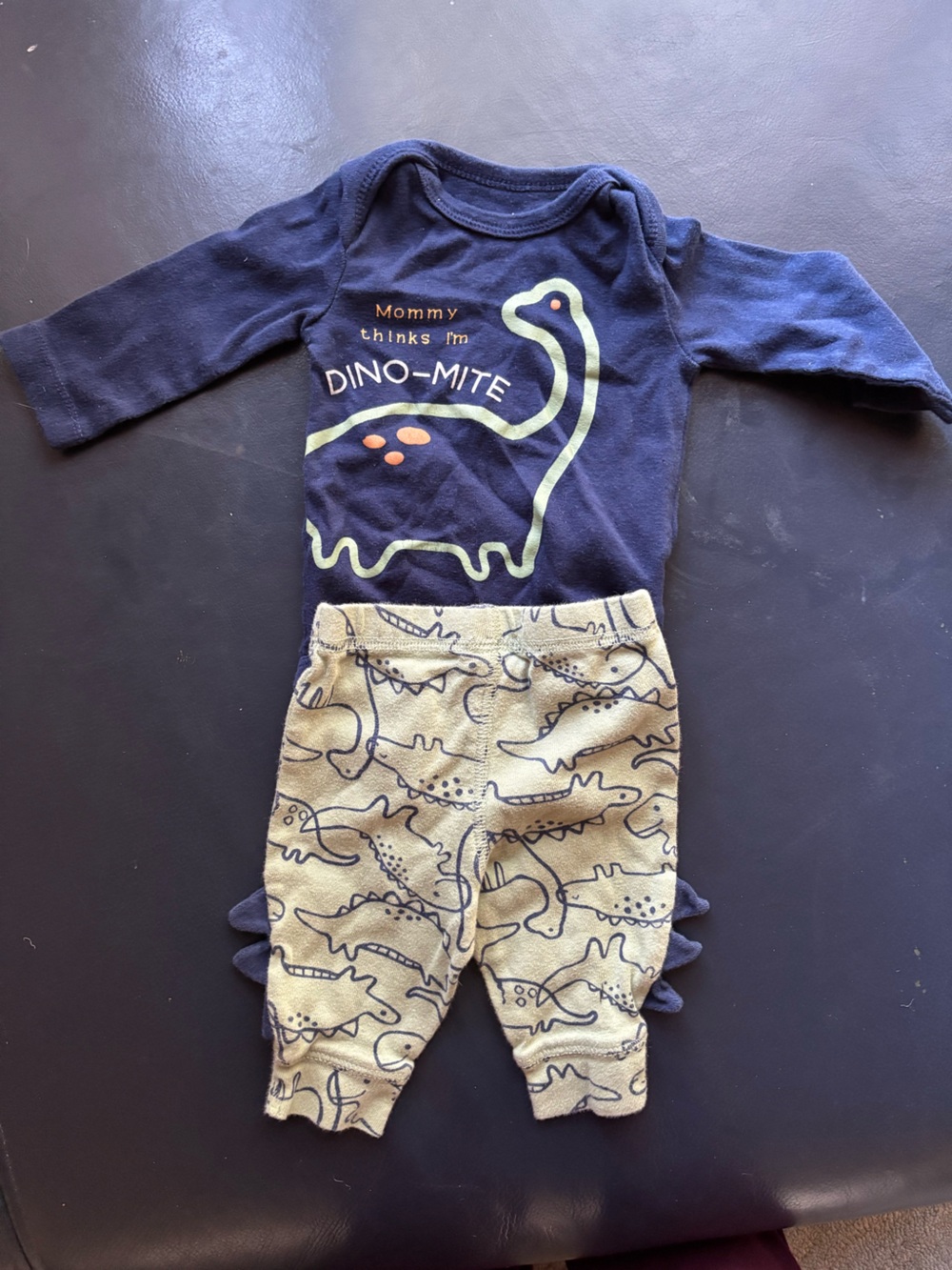 Carter's Navy Baby Top with Yellow Accent